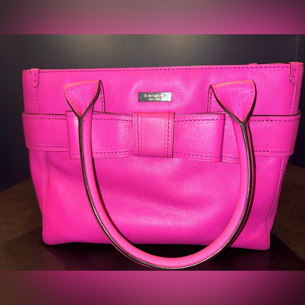 Kate Spade Quinn Villabella Hot Pink Bow Purse